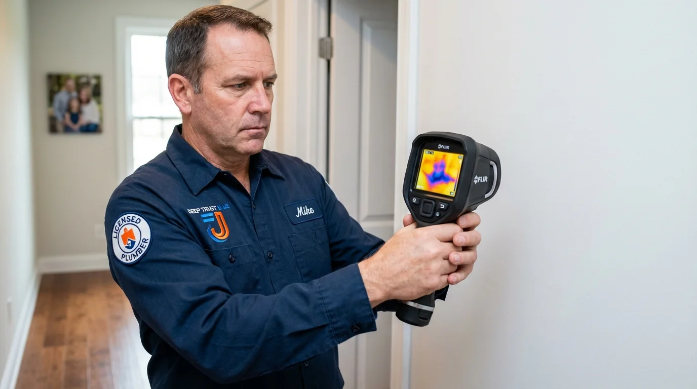Thermal imaging leak detection by Johns Plumbing LLC in Canby